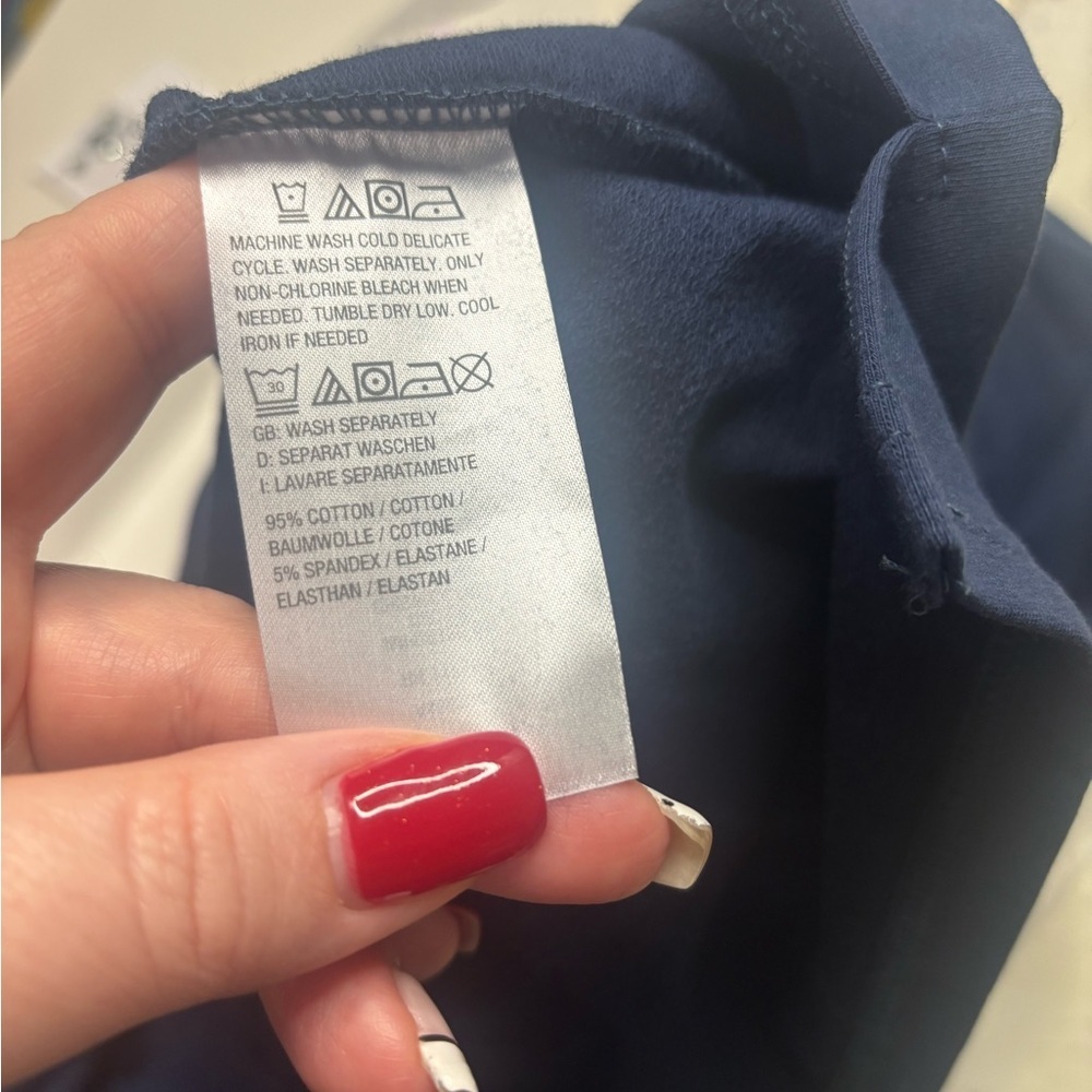 Quacker Factory Size 3X Navy Blue Gemstone V-neck Pocket Blouse Tunic New Cover - Picture 4 of 7